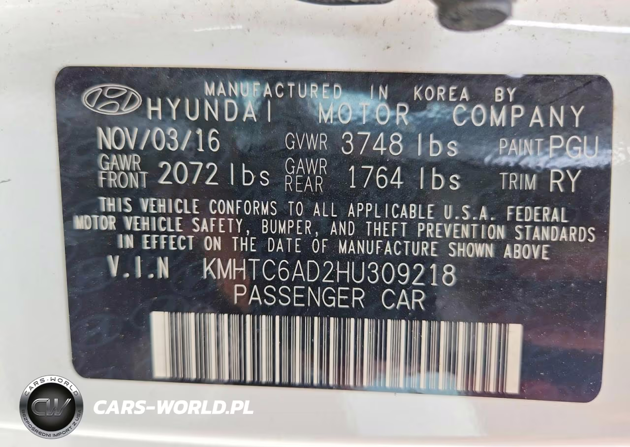 2017 Hyundai Veloster Base VIN:KMHTC6AD2HU309218 - 12