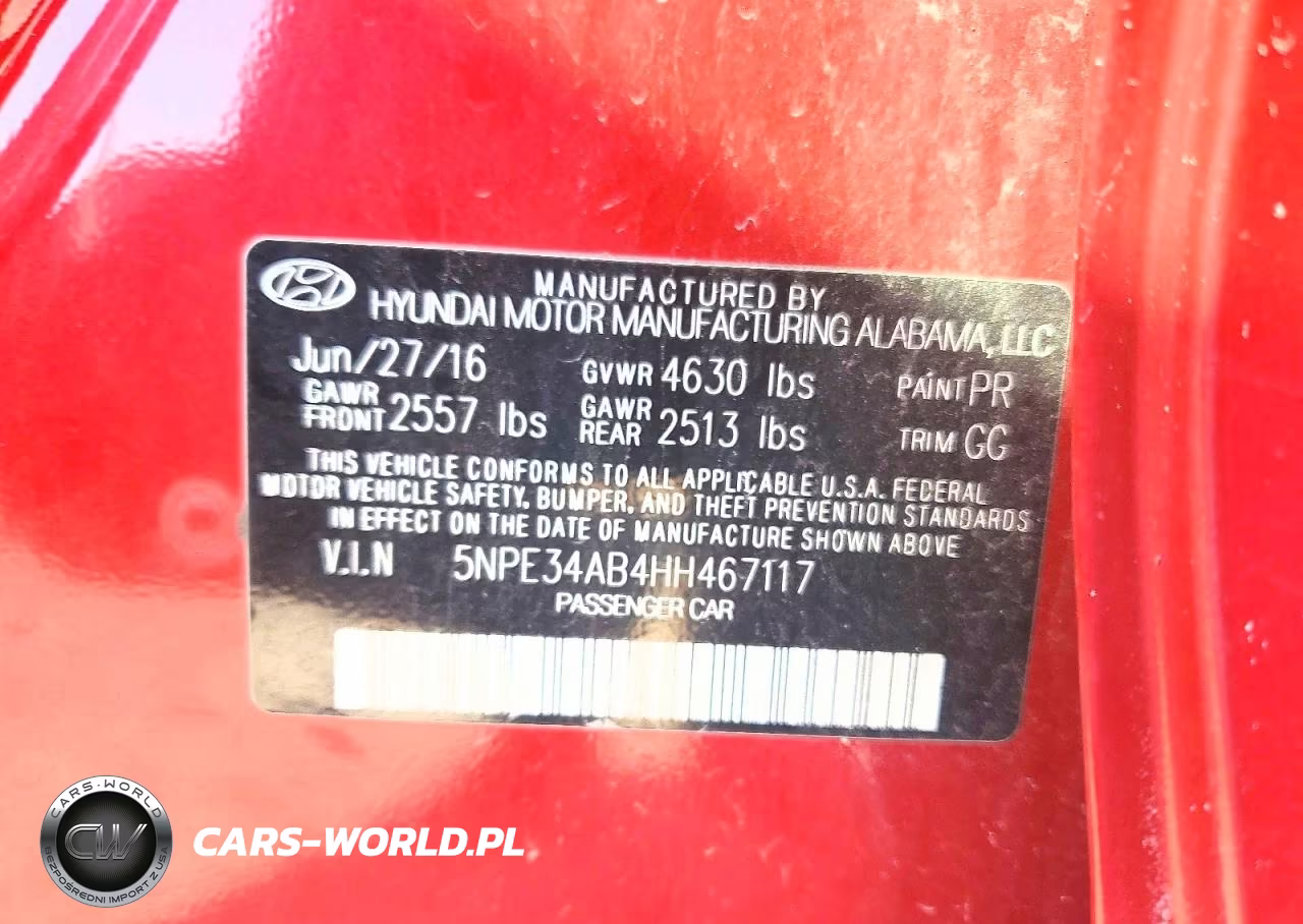 2017 Hyundai Sonata Sport 2.0T VIN:5NPE34AB4HH467117 - 12