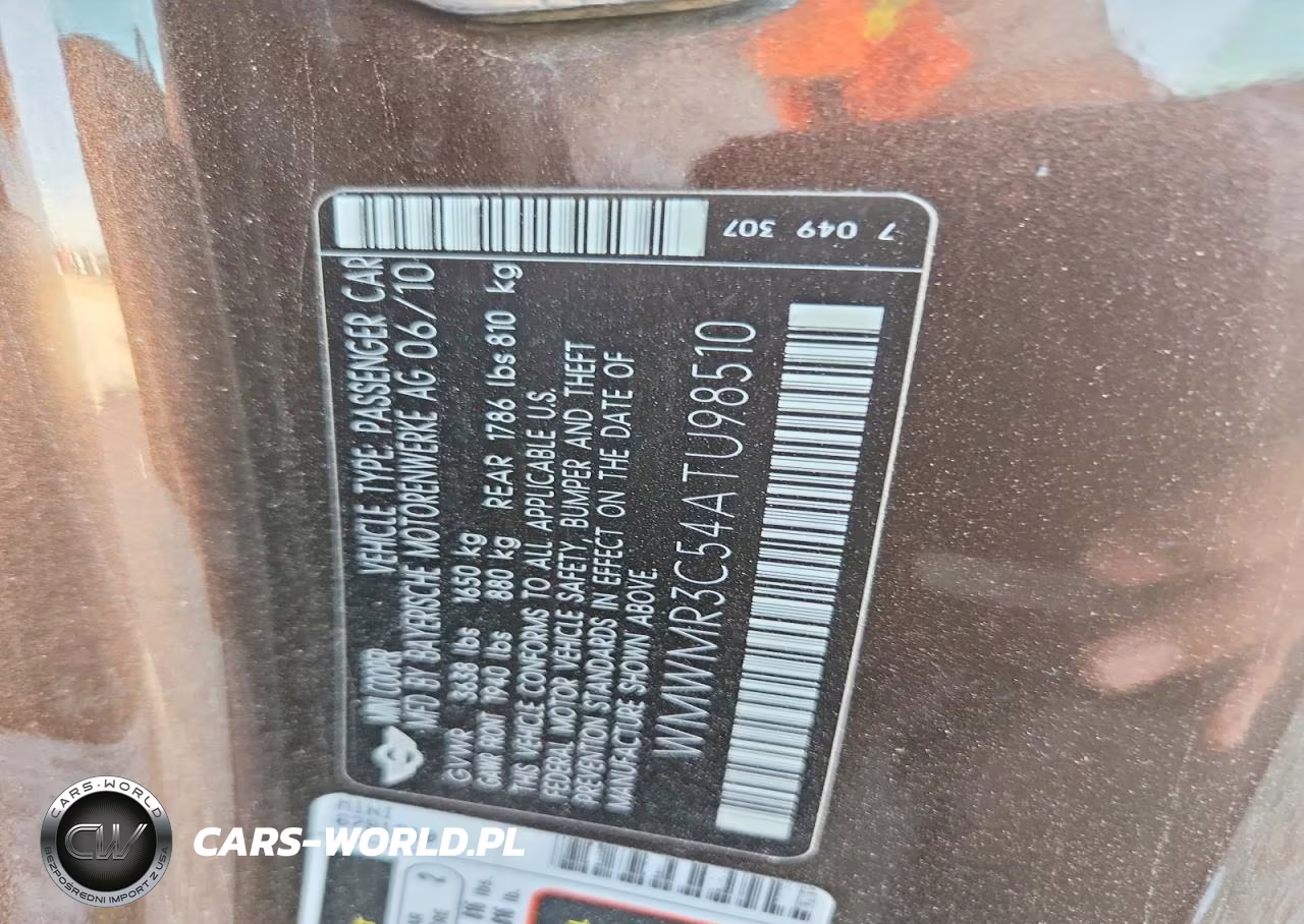 2010 Mini Cooper VIN:WMWMR3C54ATU98510 - 12