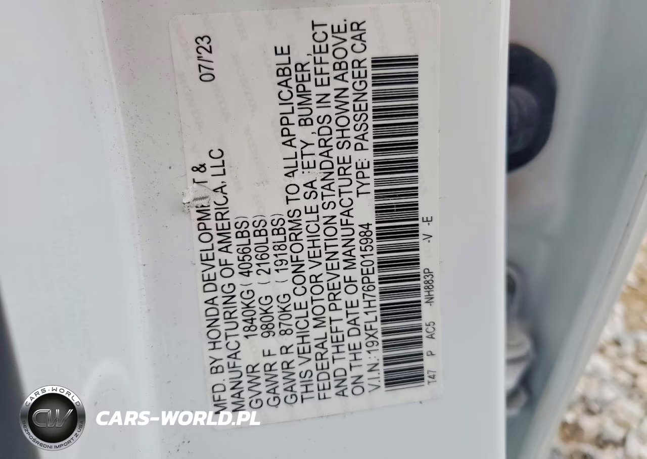 2023 Honda Civic Exl VIN:19XFL1H76PE015984 - 12