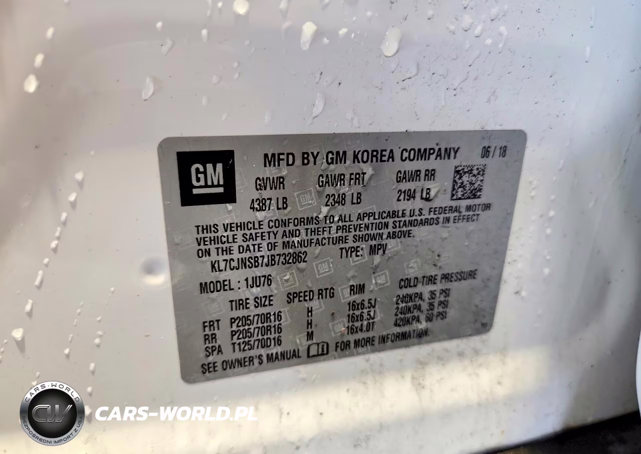 2018 Chevrolet Trax Ls VIN:KL7CJNSB7JB732862 - 13