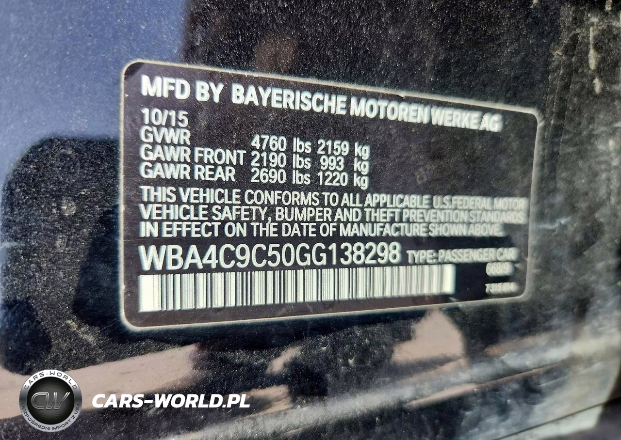 2016 BMW 428 Xi Gran Coupe Sulev VIN:WBA4C9C50GG138298 - 13