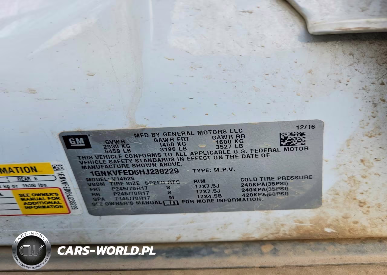 2017 Chevrolet Traverse Ls VIN:1GNKVFED6HJ238229 - 13
