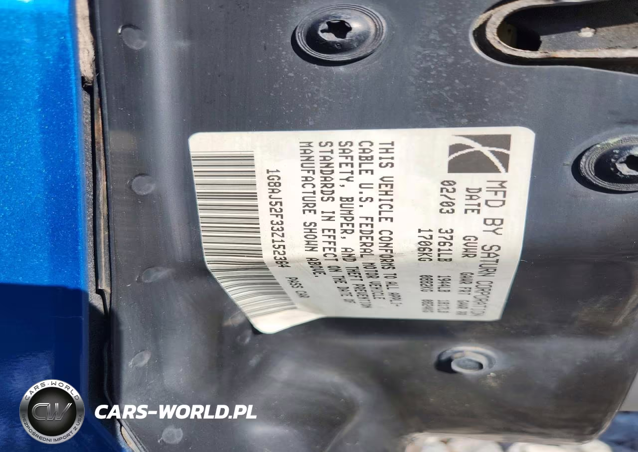 2003 Saturn Ion Level 3 VIN:1G8AJ52F33Z152364 - 12
