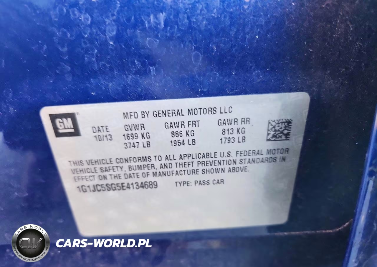 2014 Chevrolet Sonic Lt VIN:1G1JC5SG5E4134689 - 12