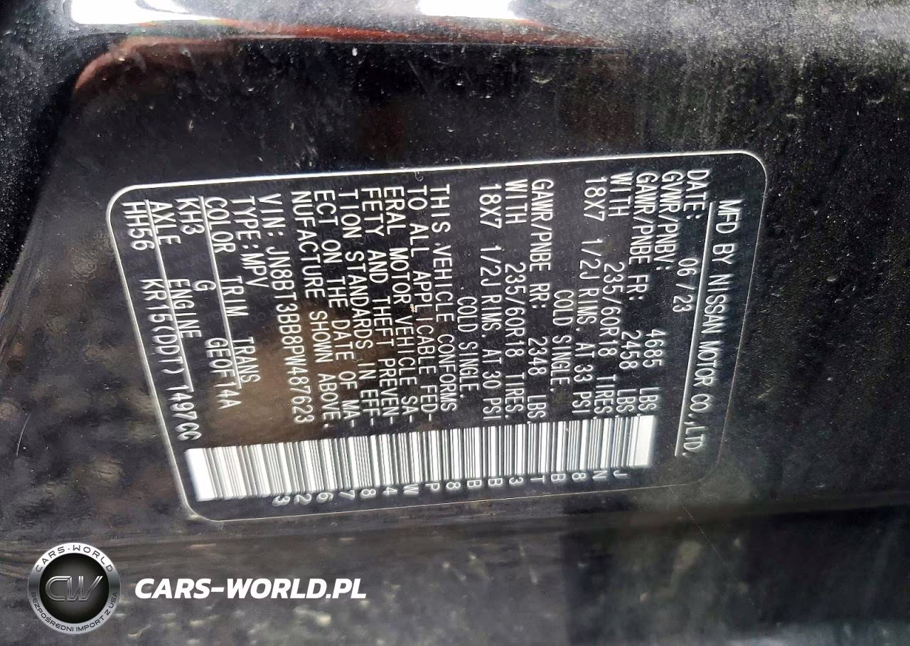 2023 Nissan Rogue Sv VIN:JN8BT3BB8PW487623 - 12