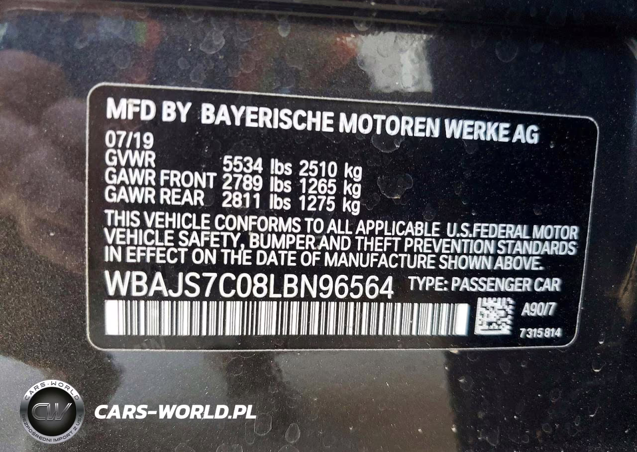 2020 BMW M550Xi VIN:WBAJS7C08LBN96564 - 12