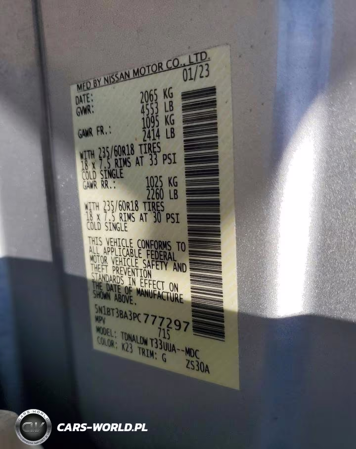 2023 Nissan Rogue Sv VIN:5N1BT3BA3PC777297 - 14