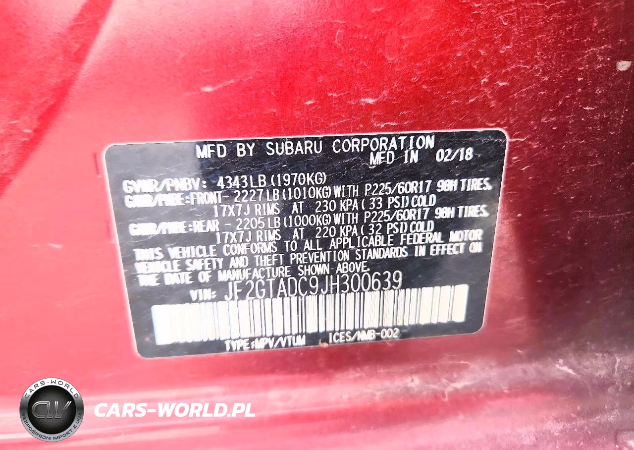 2018 Subaru Crosstrek Premium VIN:JF2GTADC9JH300639 - 12