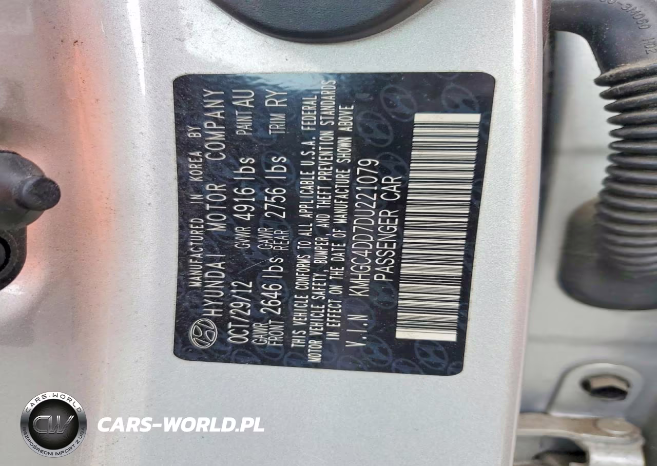 2013 Hyundai Genesis 3.8L VIN:KMHGC4DD7DU221079 - 13