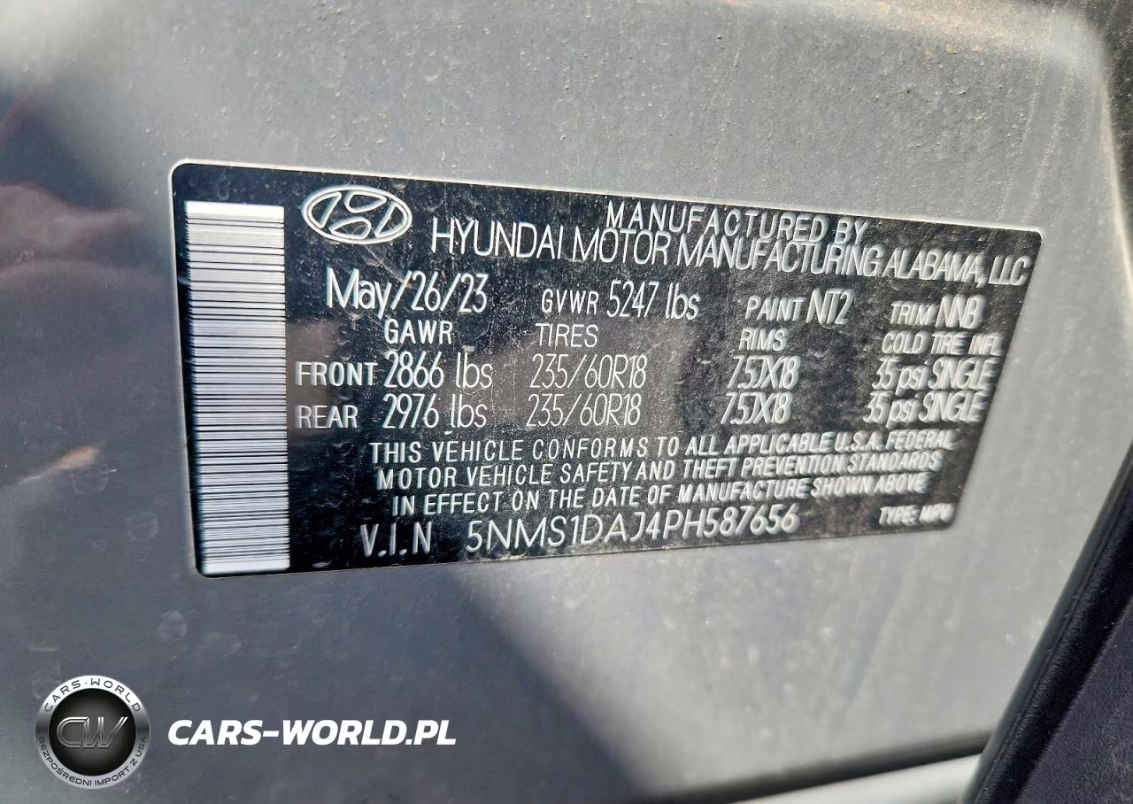 2023 Hyundai Santa Fe Se VIN:5NMS1DAJ4PH587656 - 13