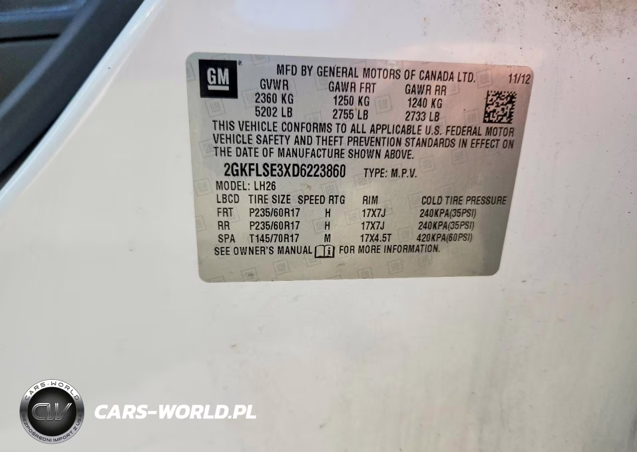 2013 GMC Terrain Sle VIN:2GKFLSE3XD6223860 - 13