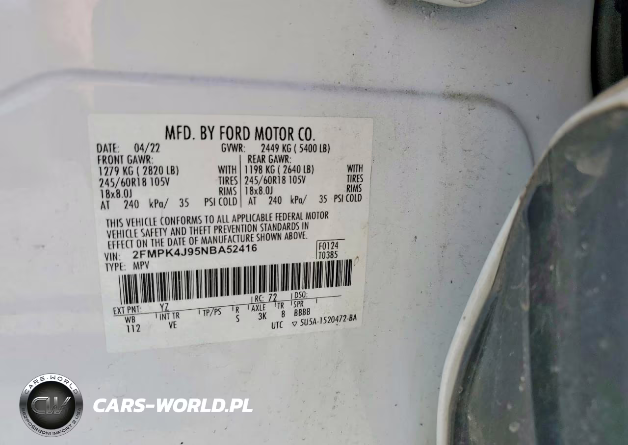 2022 Ford Edge Sel VIN:2FMPK4J95NBA52416 - 13