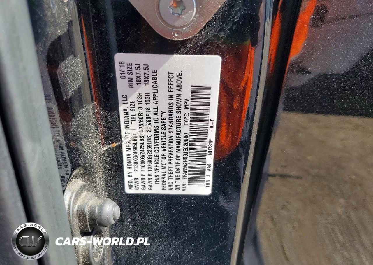 2018 Honda Cr-V Ex VIN:7FARW2H59JE020000 - 13