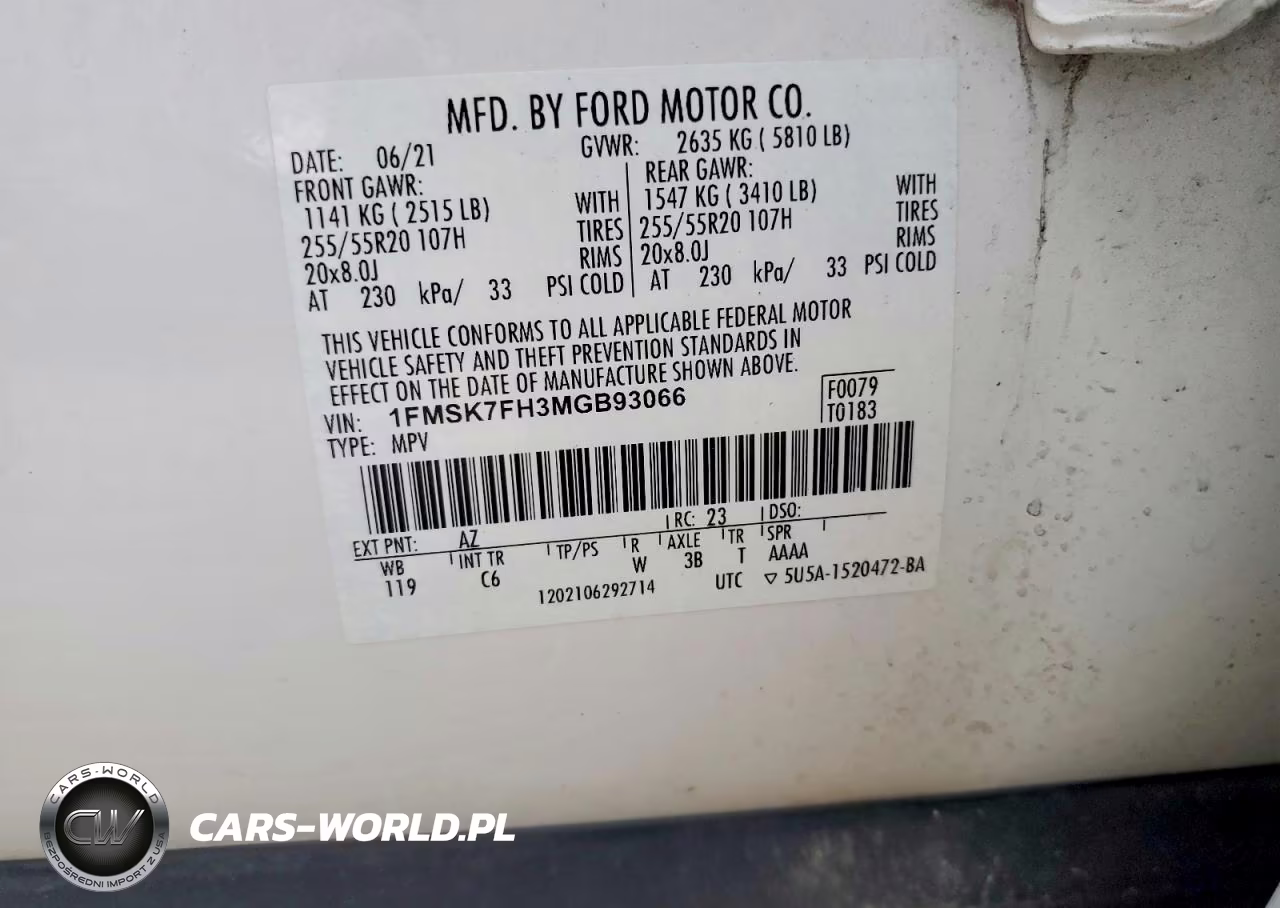 2021 Ford Explorer Limited VIN:1FMSK7FH3MGB93066 - 13