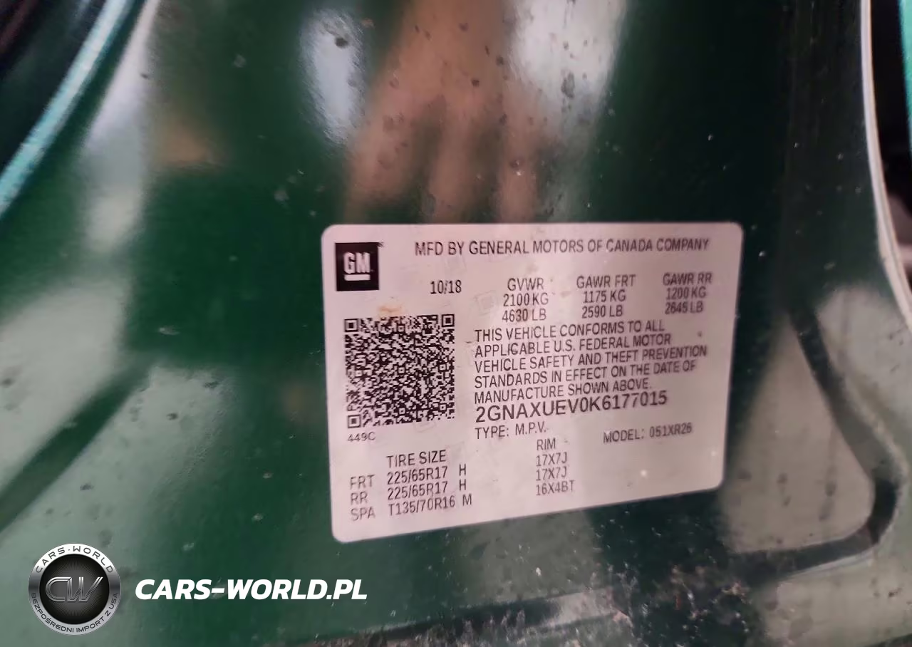 2019 Chevrolet Equinox Lt VIN:2GNAXUEV0K6177015 - 12