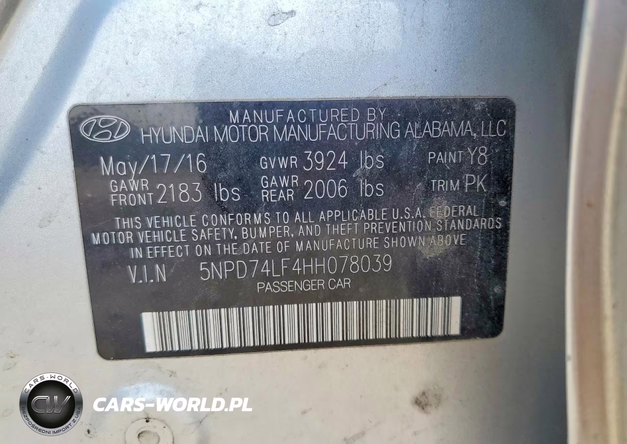 2017 Hyundai Elantra Se VIN:5NPD74LF4HH078039 - 13