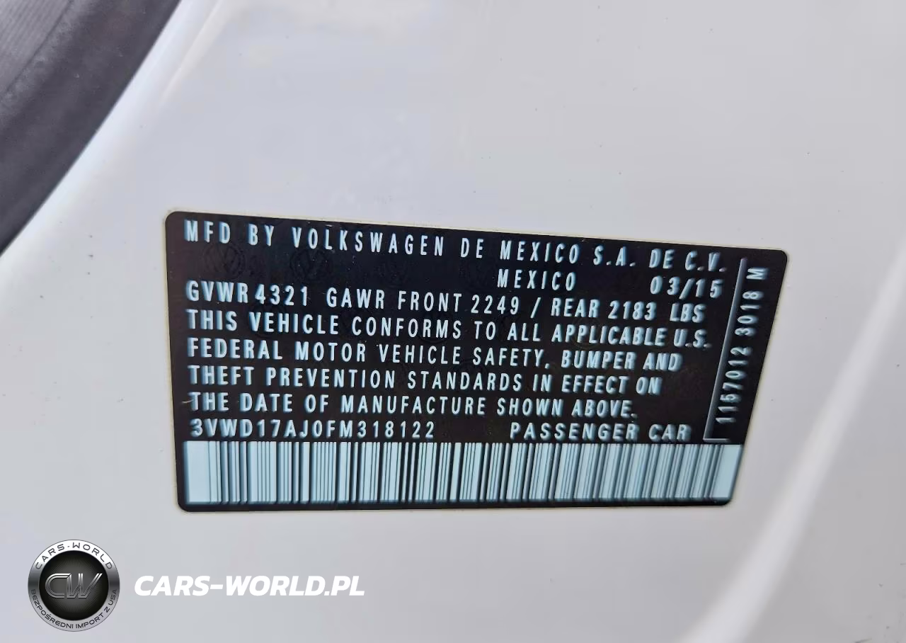 2015 Volkswagen Jetta Se VIN:3VWD17AJ0FM318122 - 13