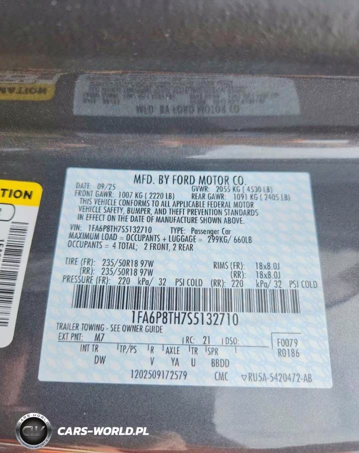 2025 Ford Mustang VIN:1FA6P8TH7S5132710 - 12