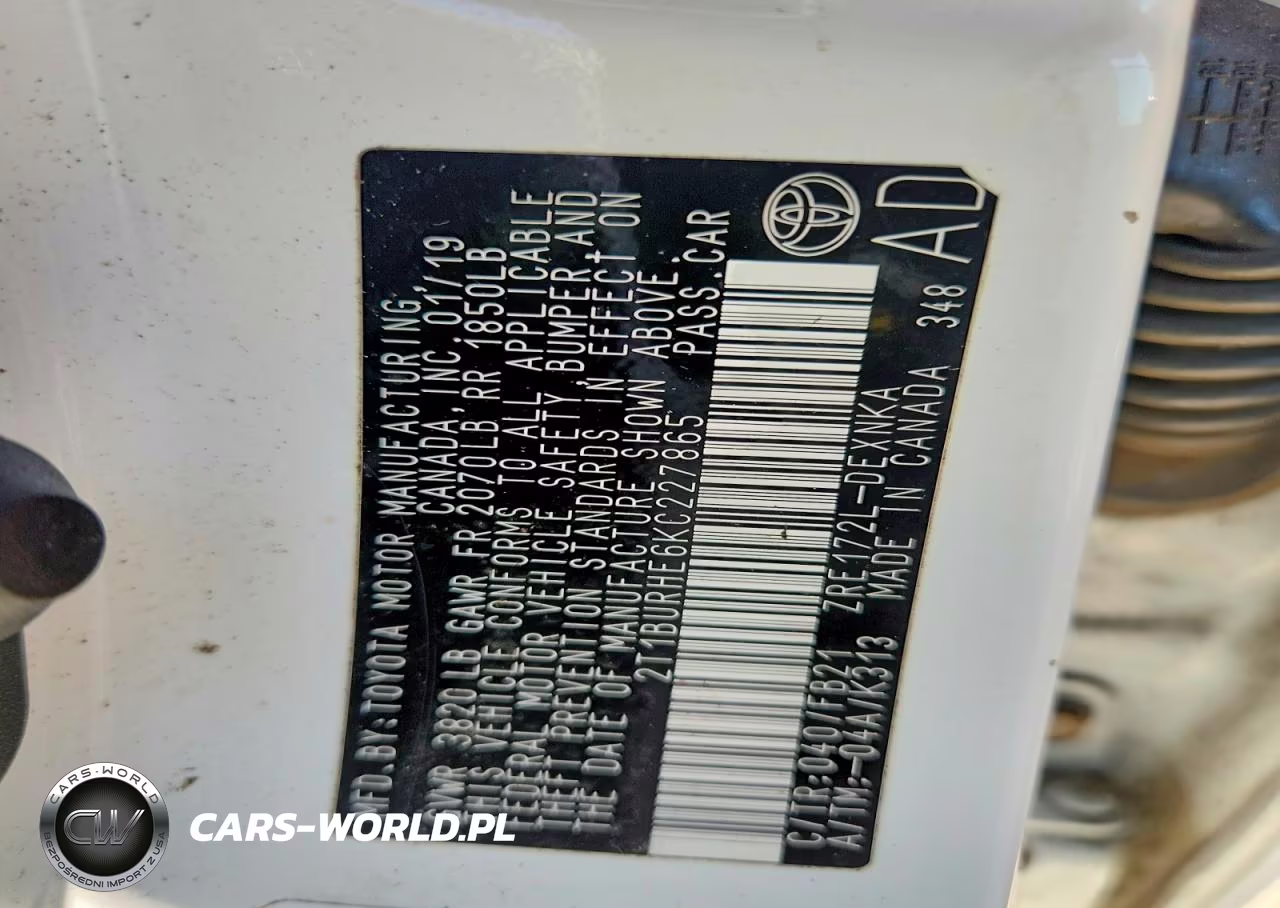 2019 Toyota Corolla Le VIN:2T1BURHE6KC227865 - 13