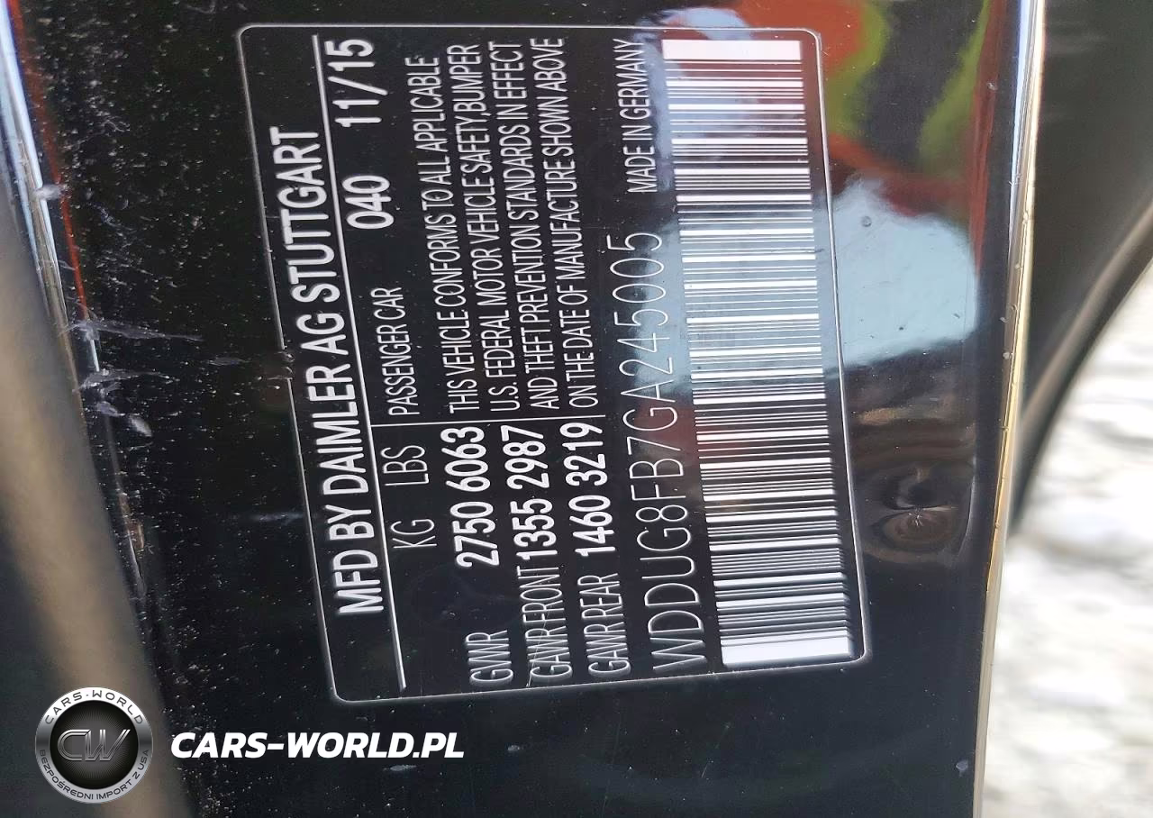 2016 Mercedes-Benz S VIN:WDDUG8FB7GA245005 - 12