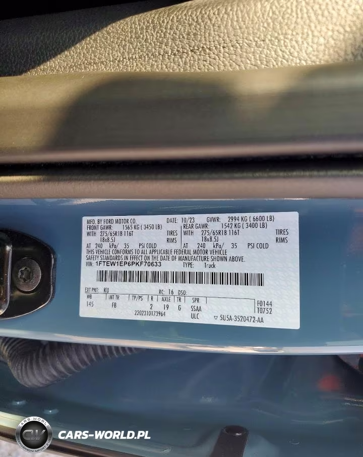 2023 Ford F150 Supercrew VIN:1FTEW1EP6PKF70633 - 12