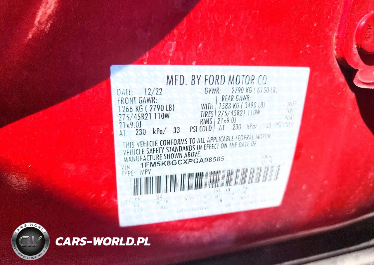 2023 Ford Explorer St VIN:1FM5K8GCXPGA08585 - 14