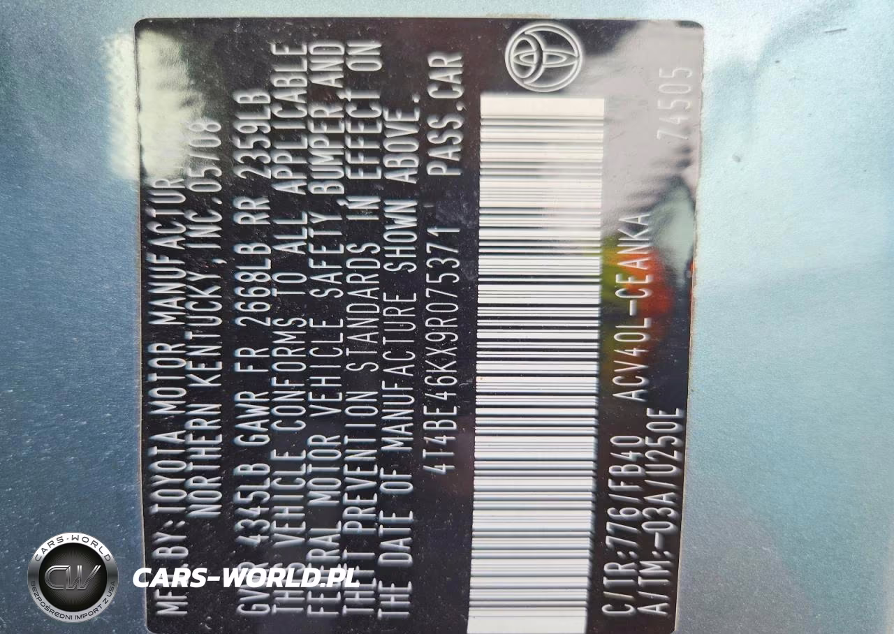 2009 Toyota Camry Le VIN:4T4BE46KX9R075371 - 12