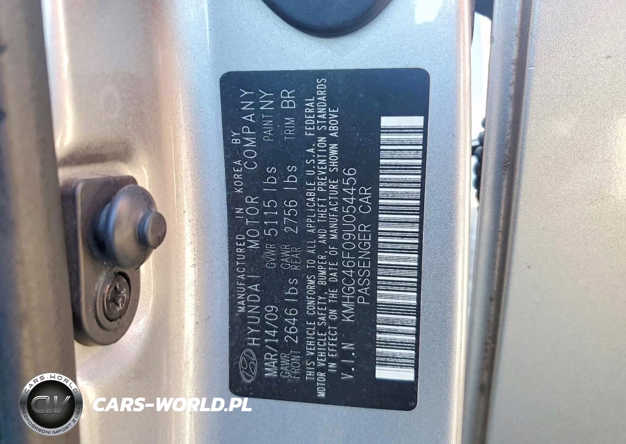 2009 Hyundai Genesis 4.6 VIN:KMHGC46F09U054456 - 12