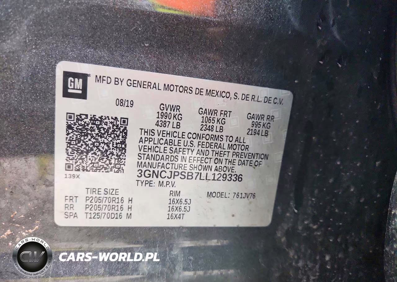 2020 Chevrolet Trax 1Lt VIN:3GNCJPSB7LL129336 - 13
