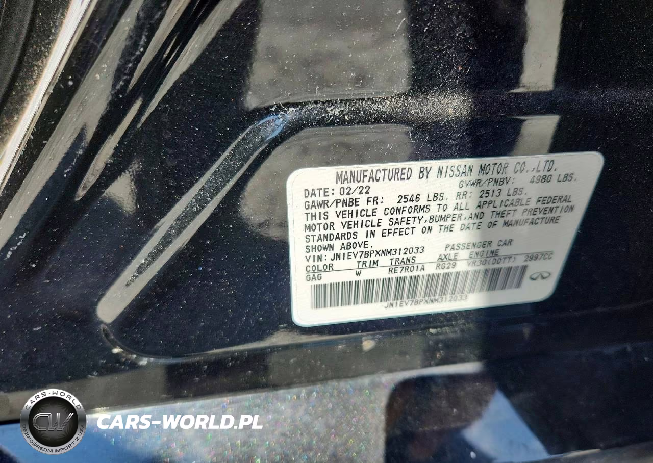 2022 Infiniti Q50 Luxe VIN:JN1EV7BPXNM312033 - 12