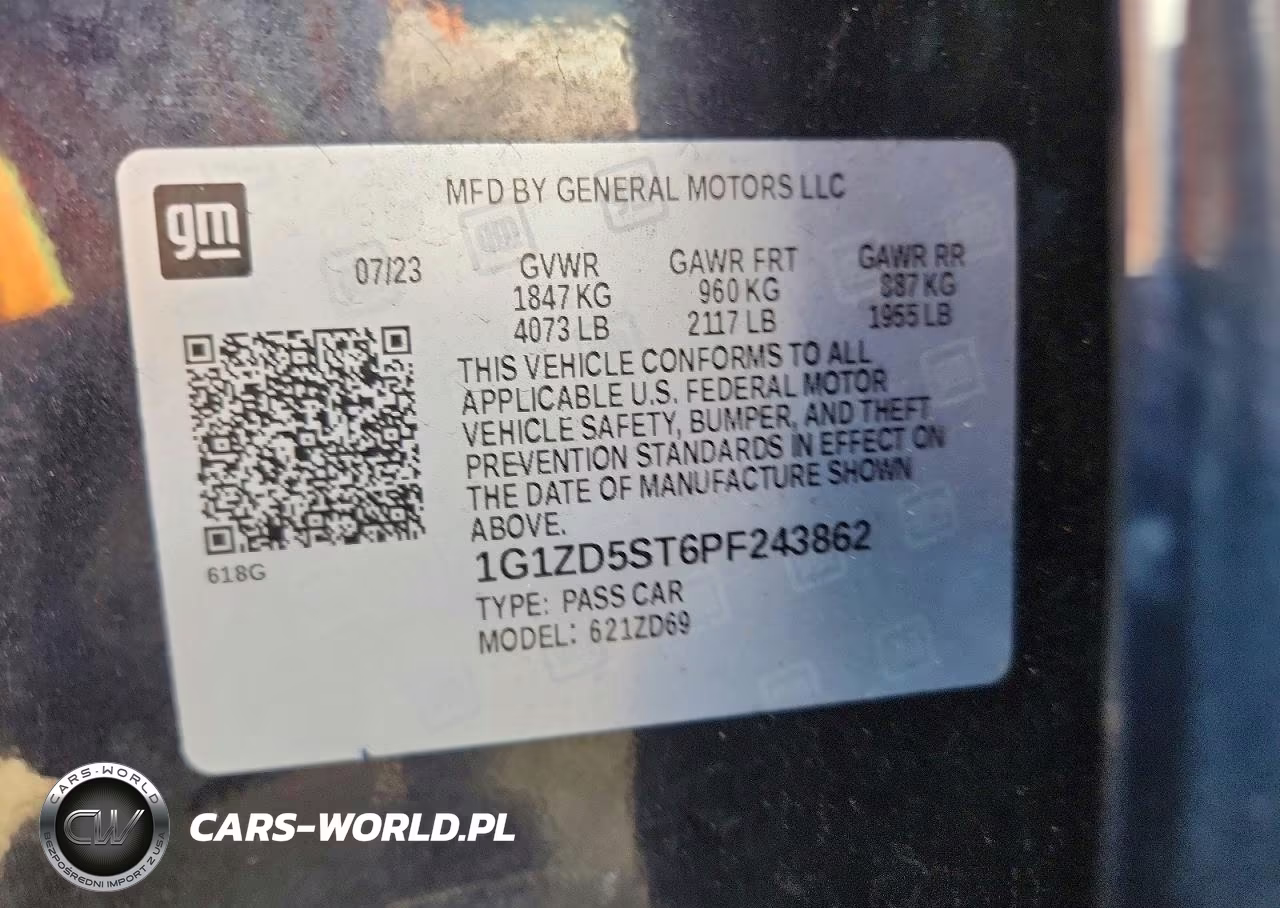 2023 Chevrolet Malibu Lt VIN:1G1ZD5ST6PF243862 - 12