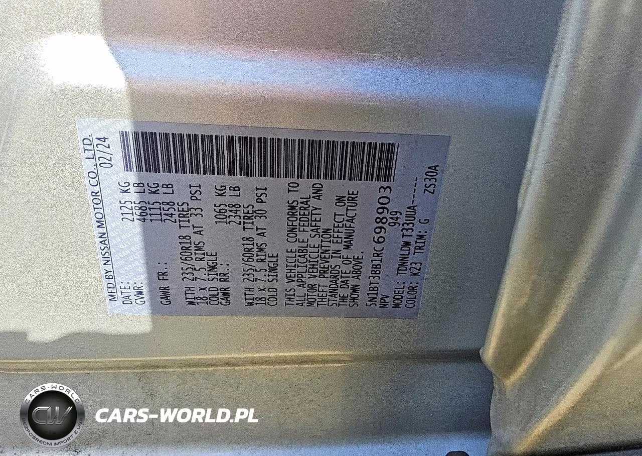 2024 Nissan Rogue Sv VIN:5N1BT3BB1RC698903 - 13
