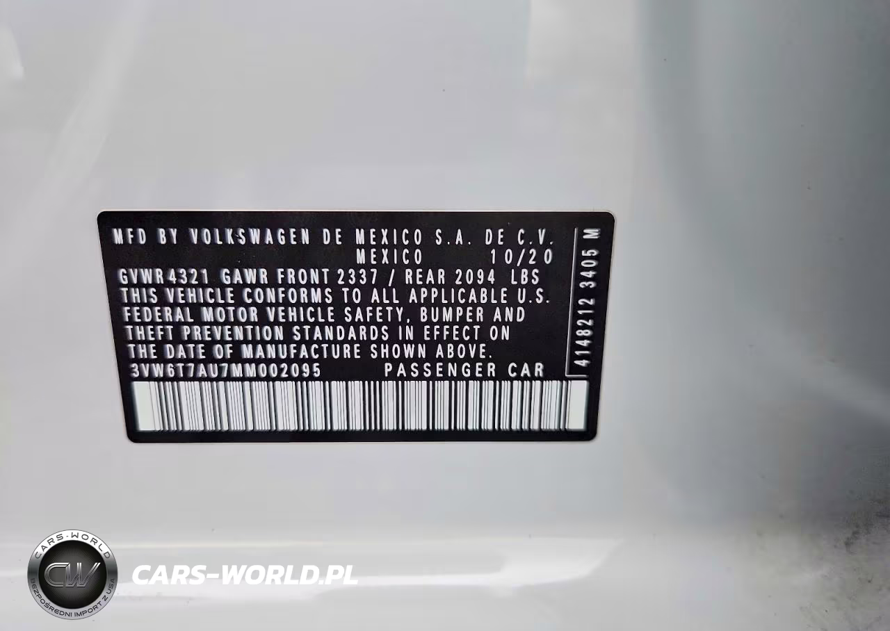 2021 Volkswagen Gti S VIN:3VW6T7AU7MM002095 - 13