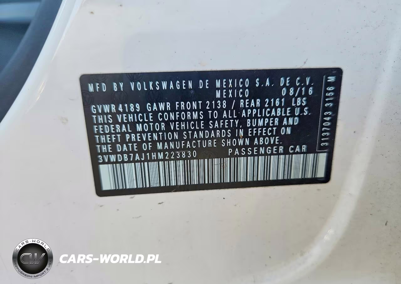 2017 Volkswagen Jetta Se VIN:3VWDB7AJ1HM223830 - 12