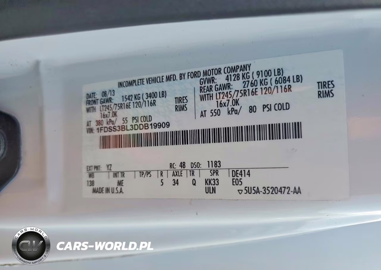 2013 Ford Econoline E350 Super Duty Wagon VIN:1FDSS3BL3DDB19909 - 13