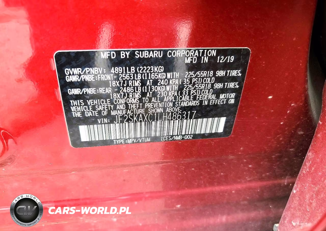 2020 Subaru Forester Touring VIN:JF2SKAXC1LH486317 - 13