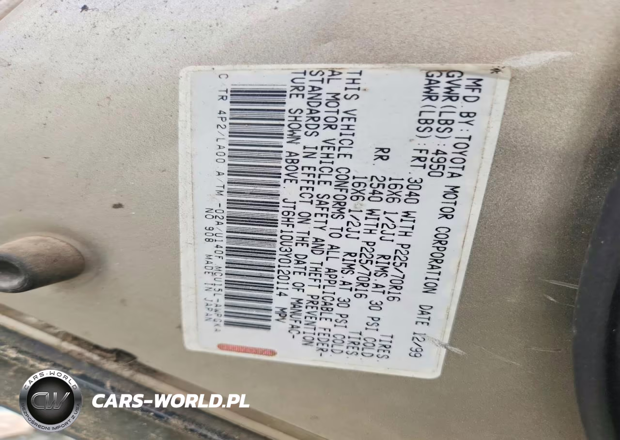 2000 Lexus Rx 300 VIN:JT6HF10U3Y0120114 - 13