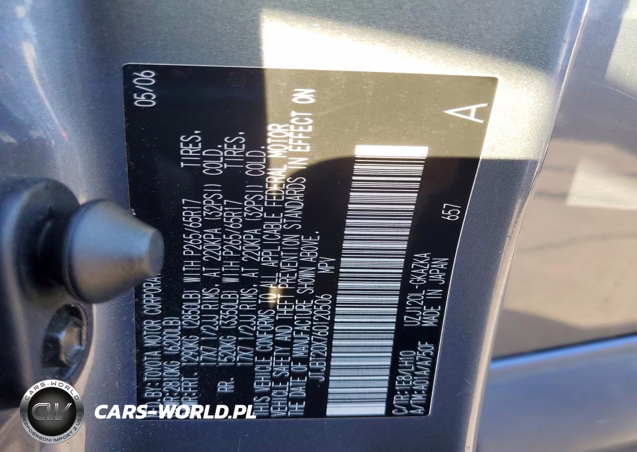 2006 Lexus Gx 470 VIN:JTJBT20X760120506 - 13