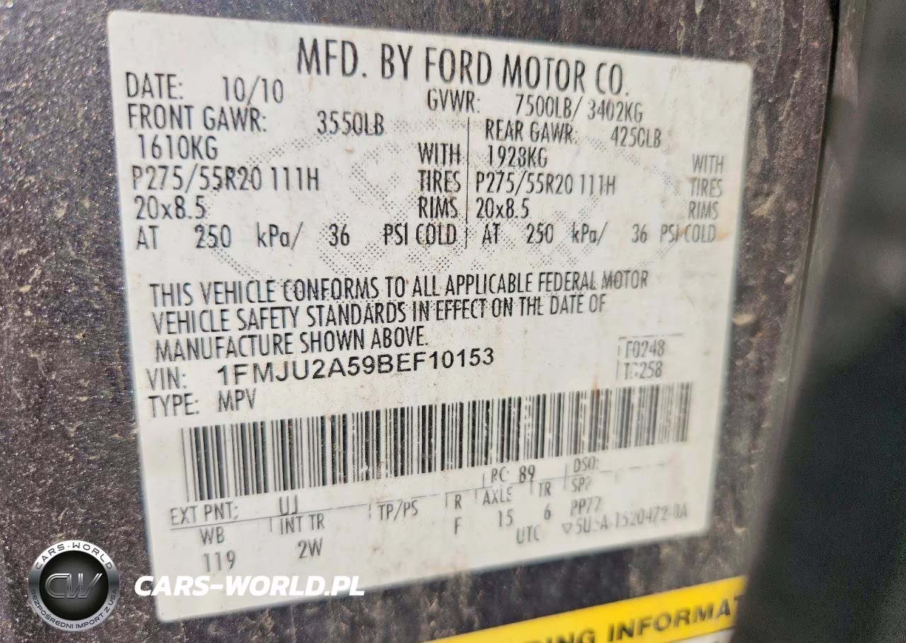 2011 Ford Expedition Limited VIN:1FMJU2A59BEF10153 - 13