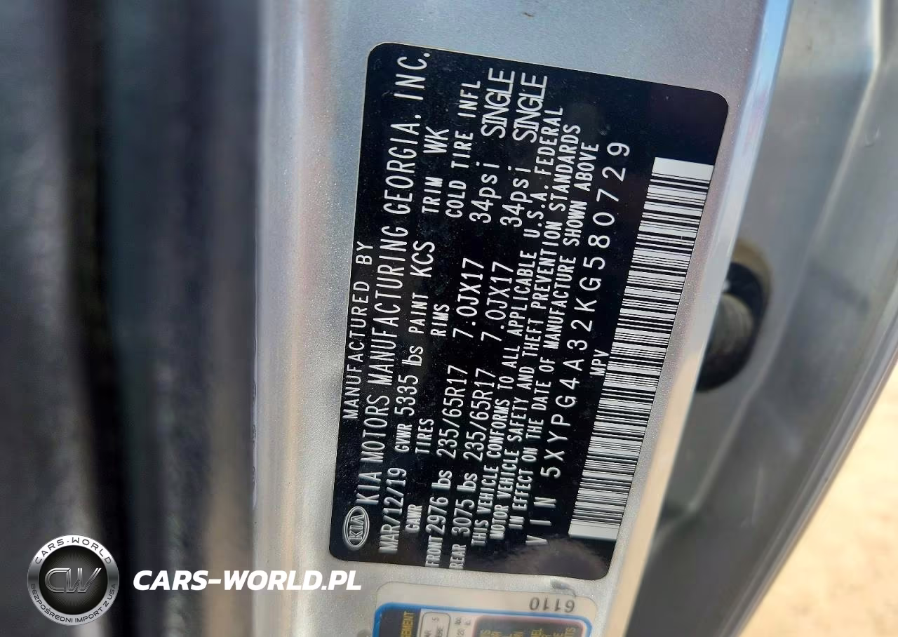 2019 Kia Sorento L VIN:5XYPG4A32KG580729 - 13