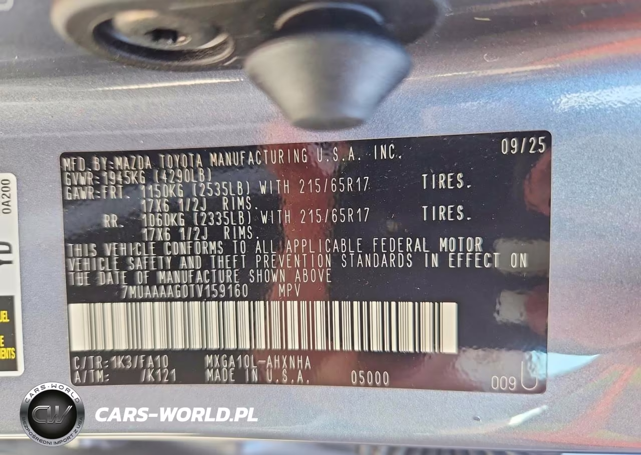 2026 Toyota Corolla Cross L VIN:7MUAAAAG0TV159160 - 13