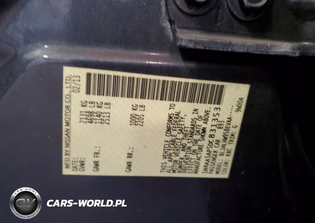 2013 Nissan Maxima 3.5 S VIN:1N4AA5AP5DC831353 - 12