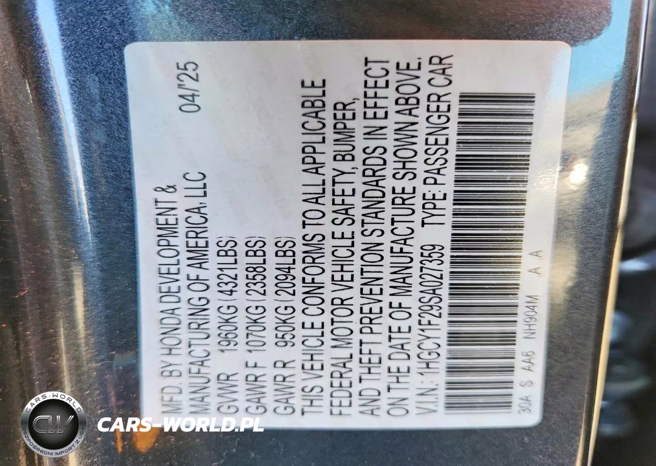 2025 Honda Accord Lx VIN:1HGCY1F29SA027359 - 12