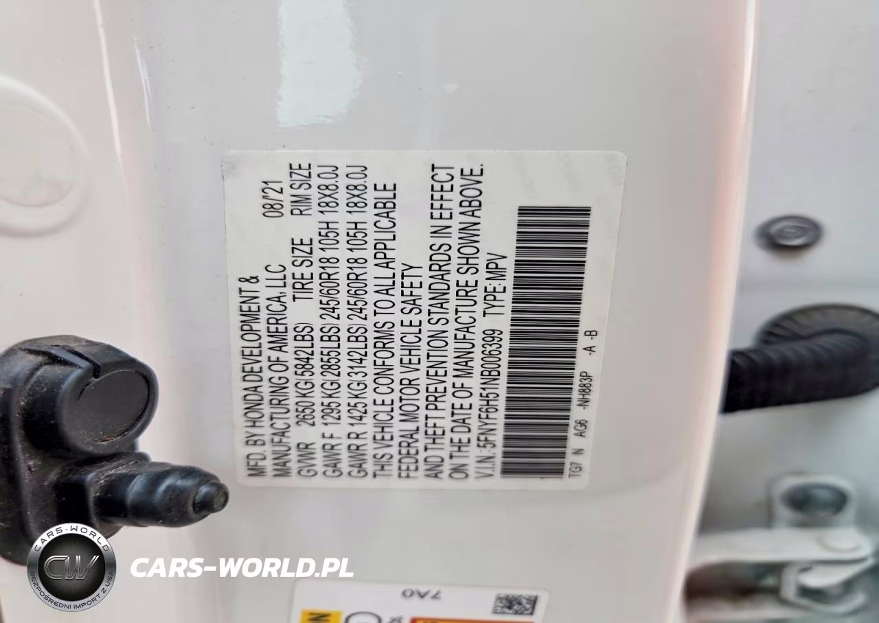 2022 Honda Pilot Exl VIN:5FNYF6H51NB006399 - 13