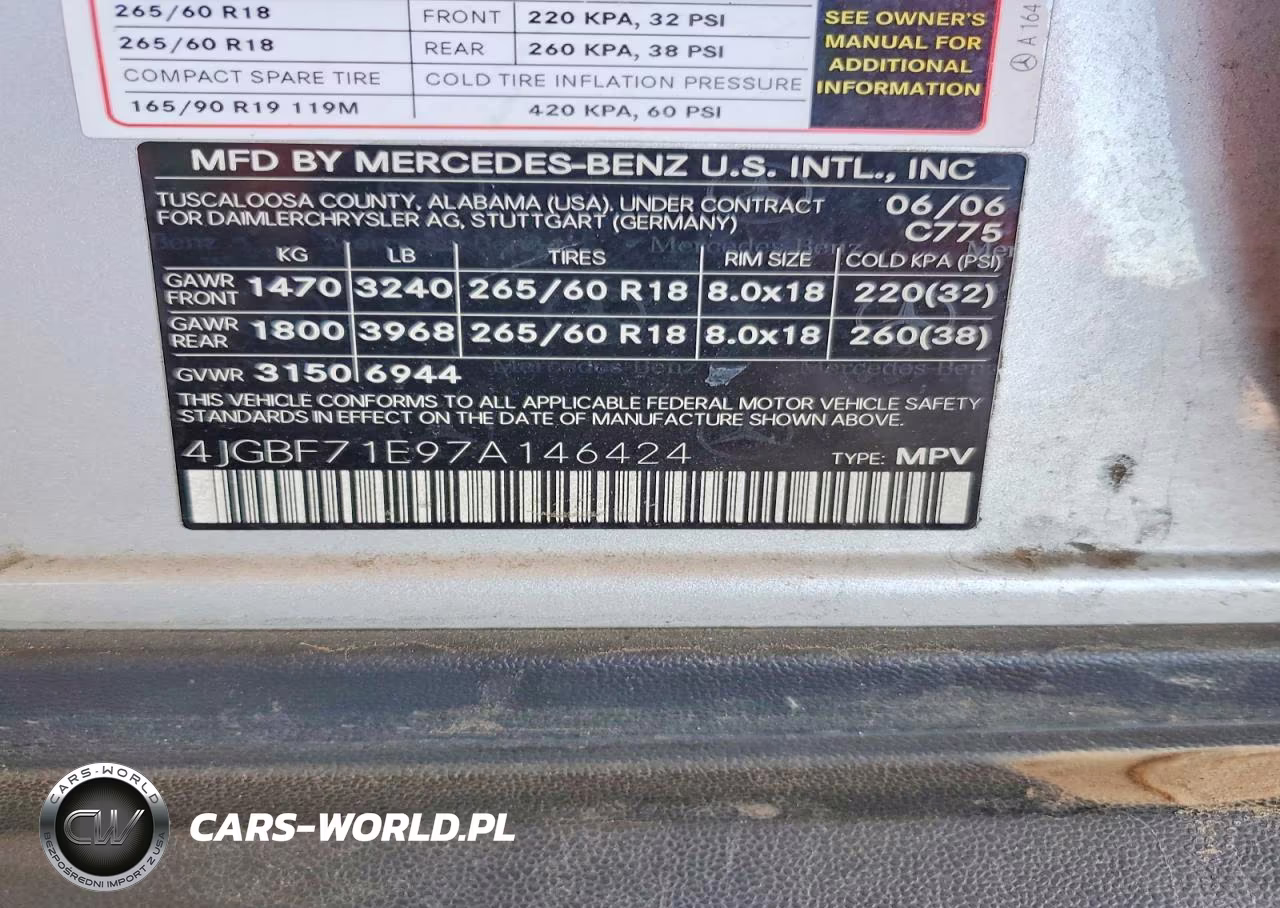 2007 Mercedes-Benz Gl 450 4Matic VIN:4JGBF71E97A146424 - 13