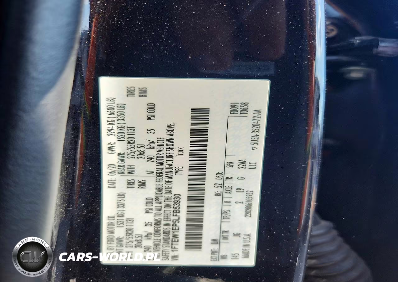 2020 Ford F150 Supercrew VIN:1FTEW1EP5LFB53930 - 12