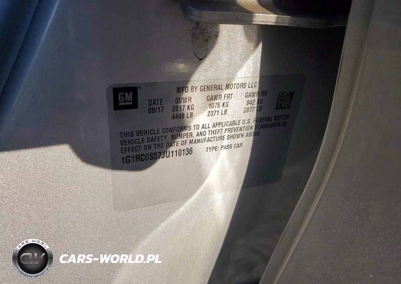 2018 Chevrolet Volt Lt VIN:1G1RC6S57JU110136 - 13