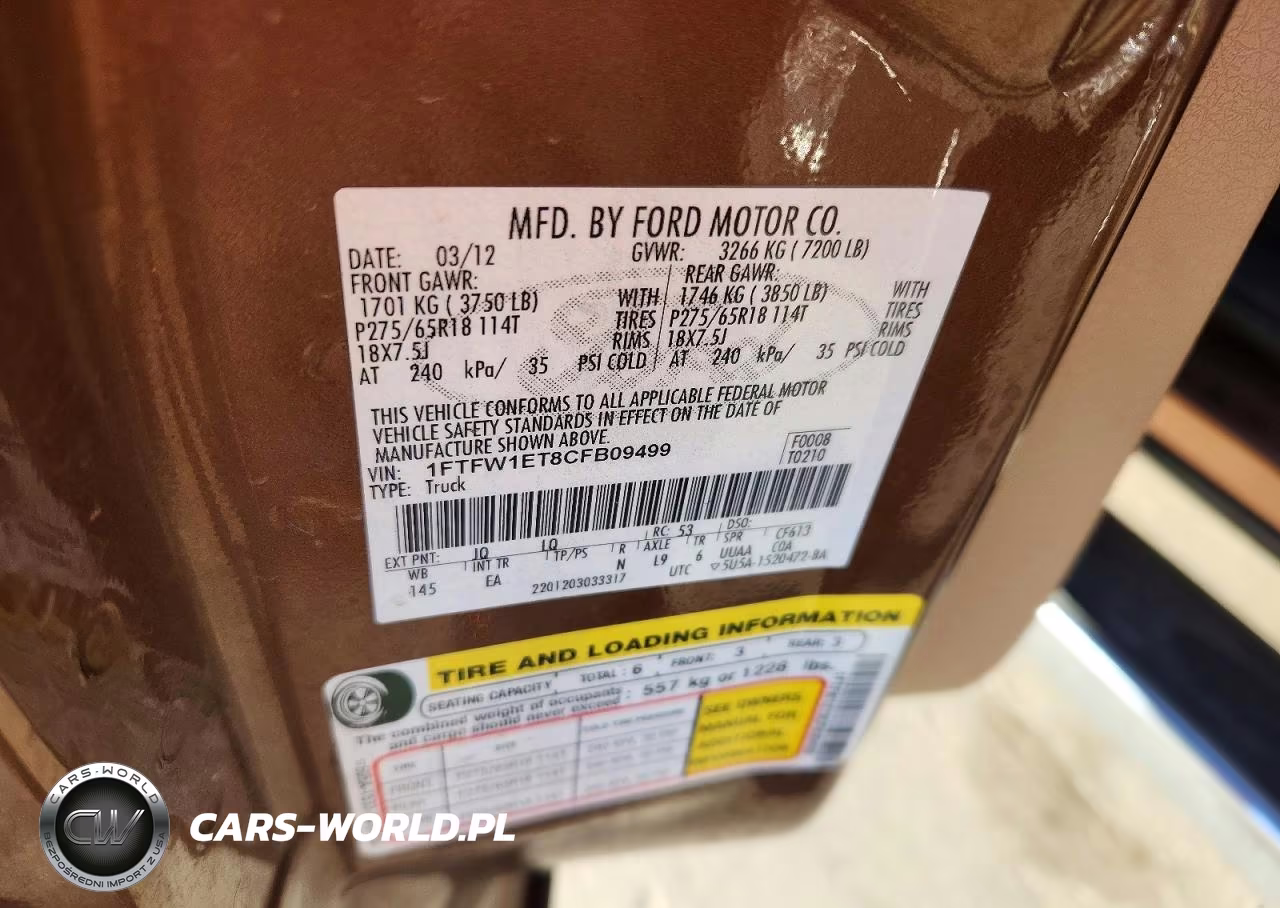 2012 Ford F150 Supercrew VIN:1FTFW1ET8CFB09499 - 12