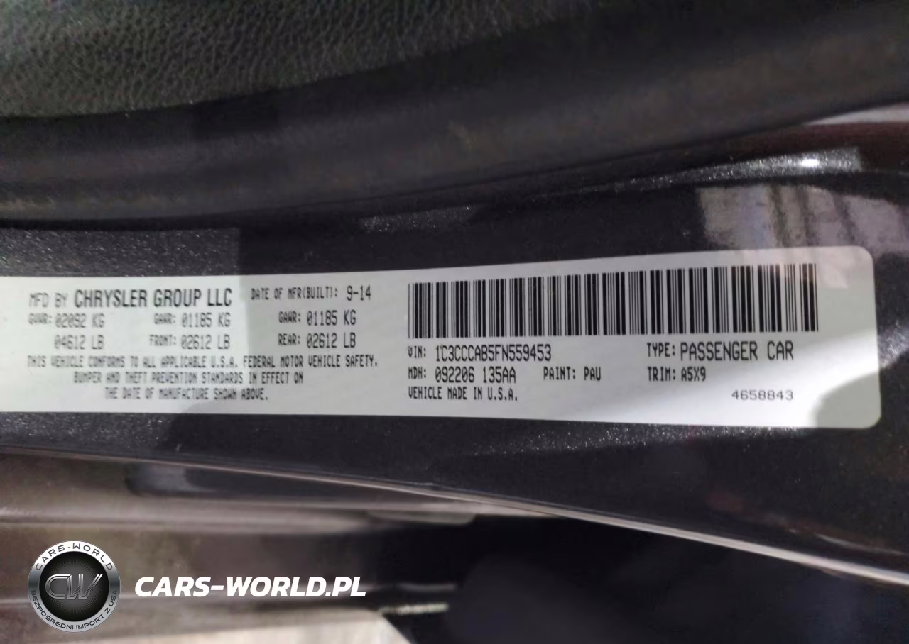 2015 Chrysler 200 Limited VIN:1C3CCCAB5FN559453 - 12